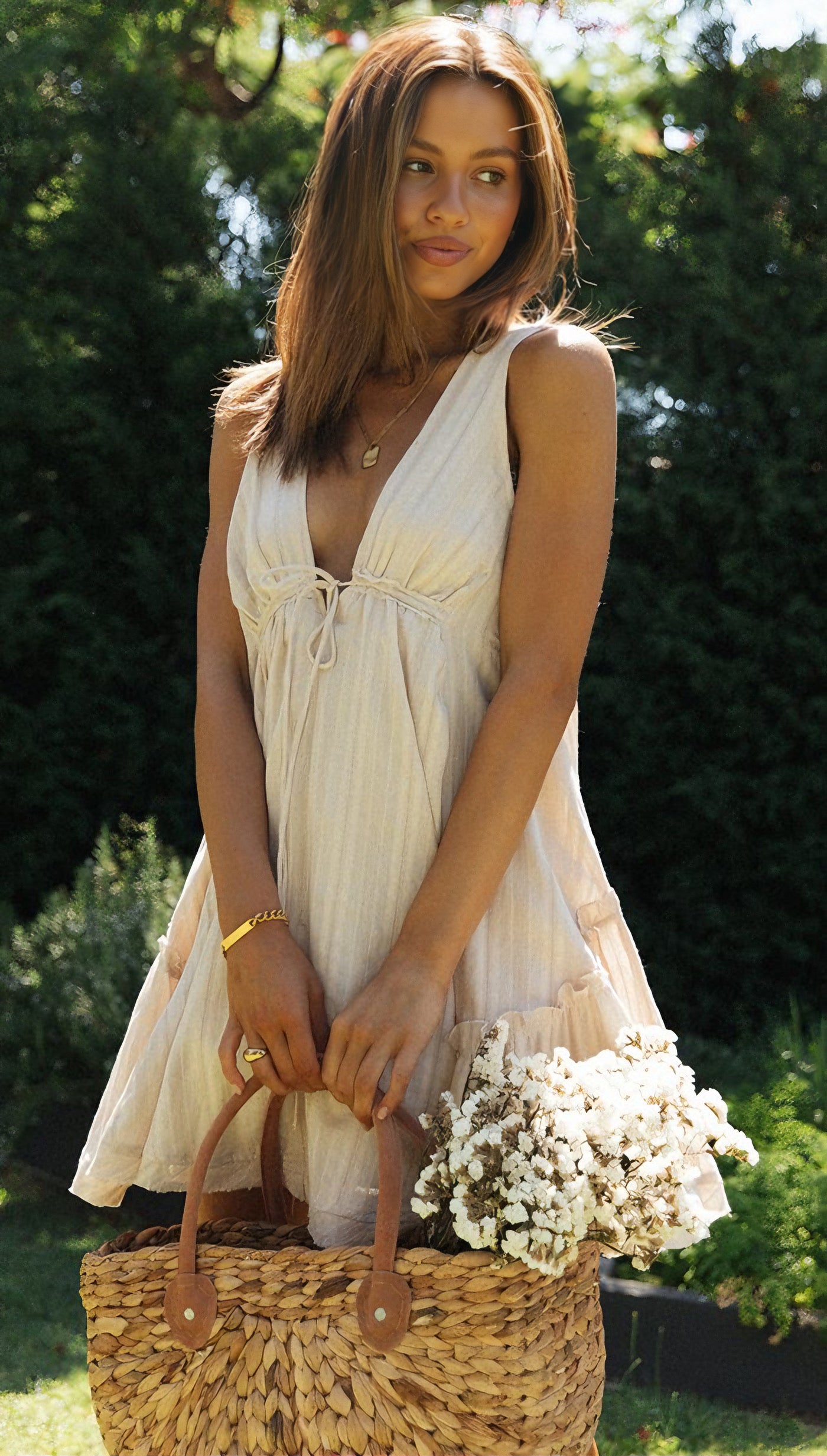 Lila Linen Mini Dress