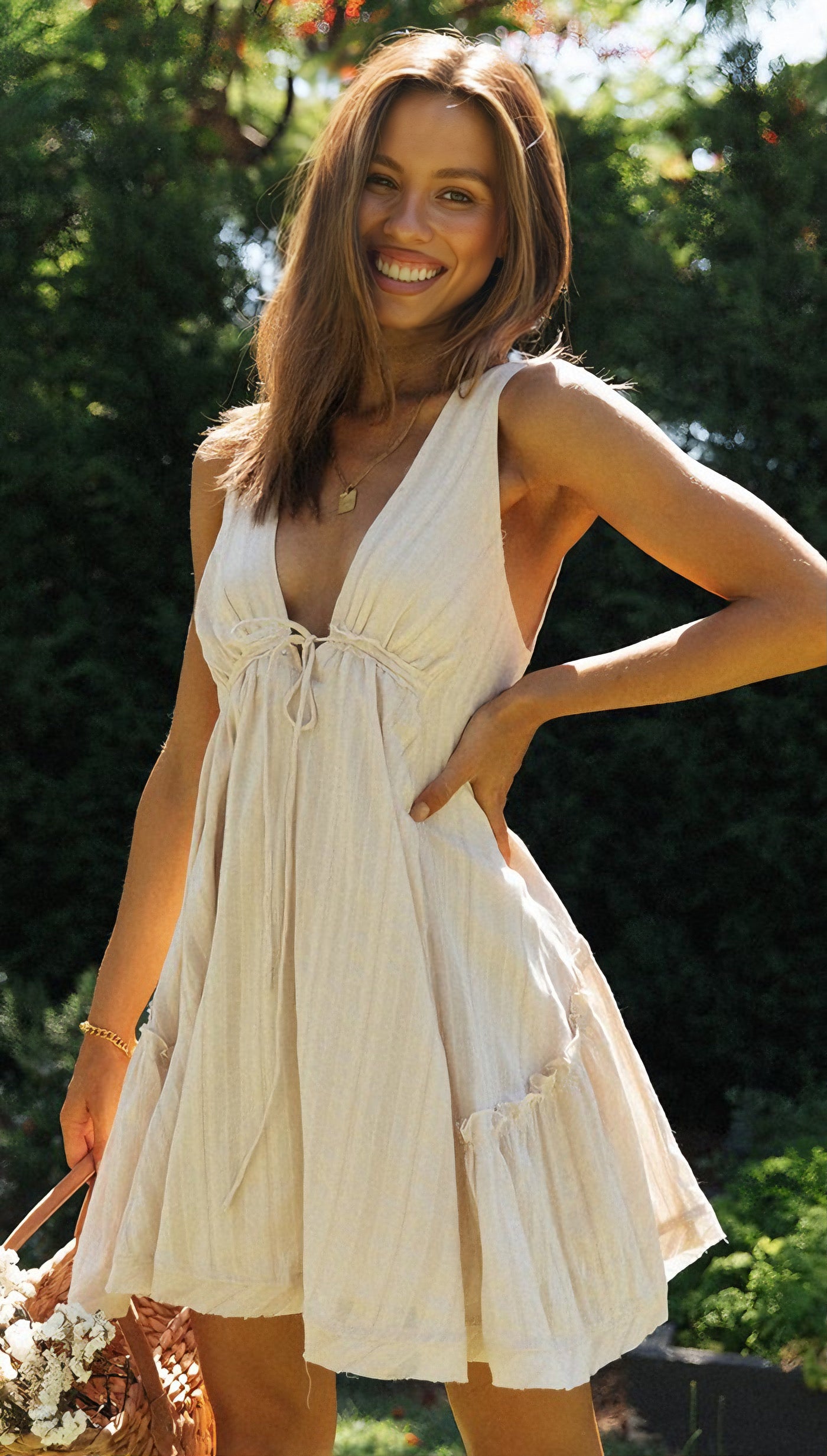 Lila Linen Mini Dress