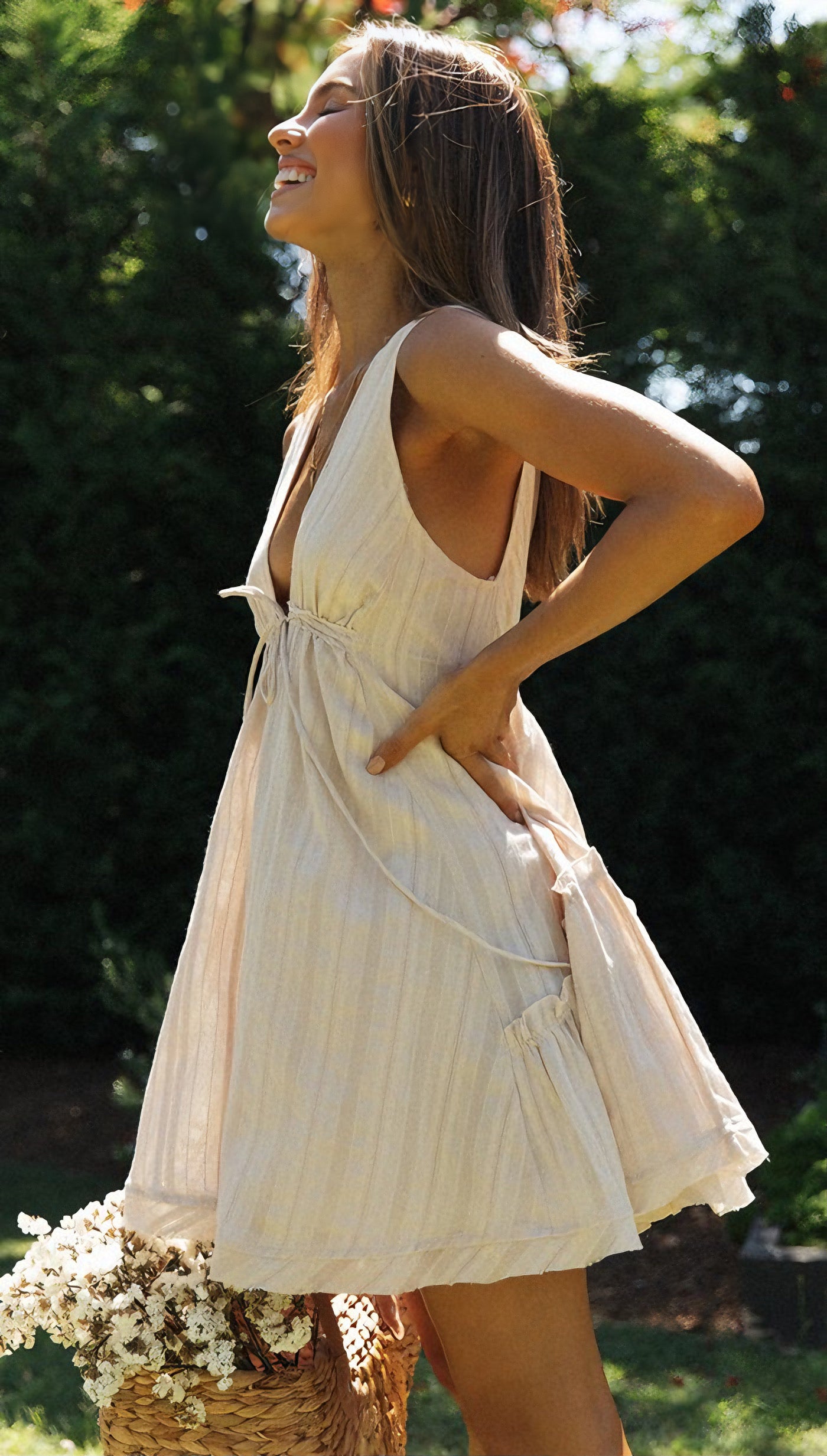 Lila Linen Mini Dress