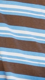 viva Oversized Tee - Brown/Blue Stripe