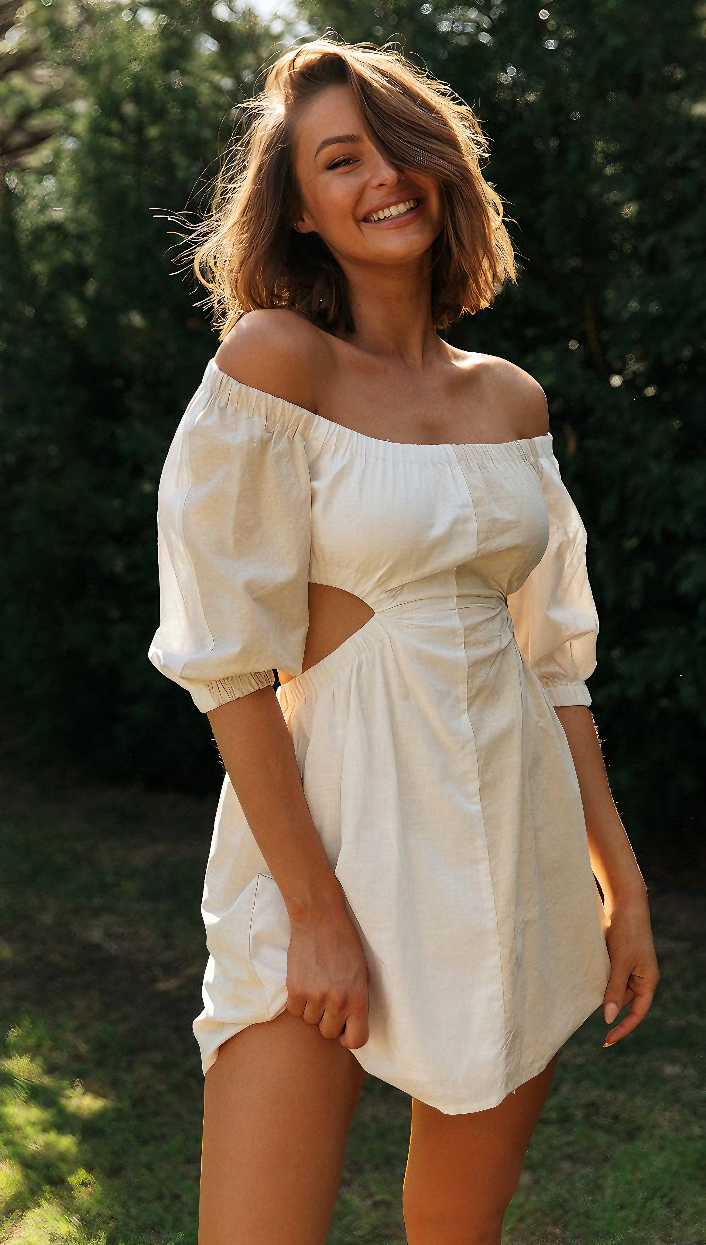 Zylah Off Shoulder Midi Dress