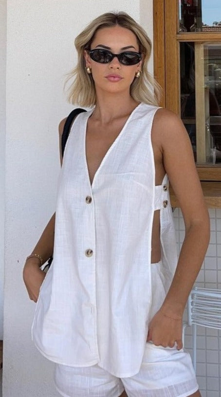 Evina Vest and Shorts Set